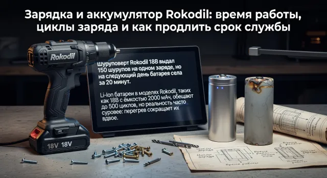 Зарядка и аккумулятор Rokodil: время работы, циклы заряда и как продлить срок службы